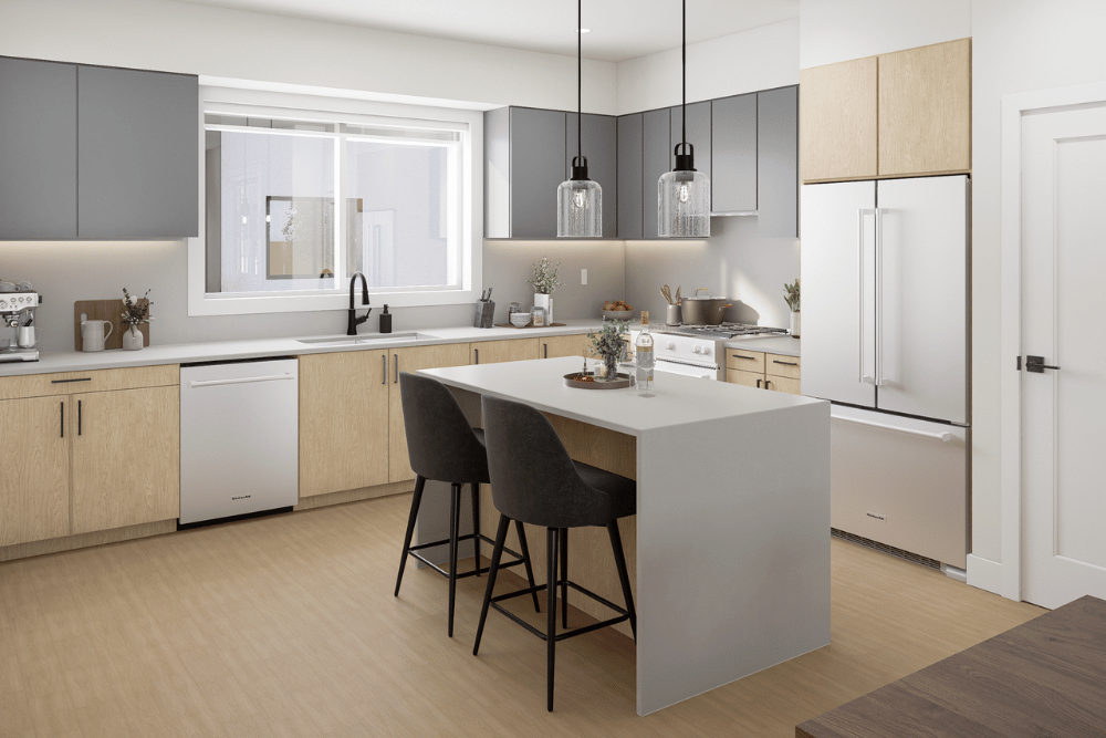 Modern kitchen in a most elegant townhome coming to Abbotsford, BC